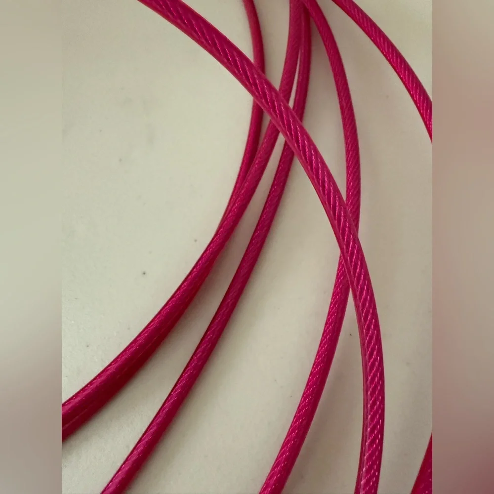 Pink Dog Tie-Out Cable with Metal Clips
